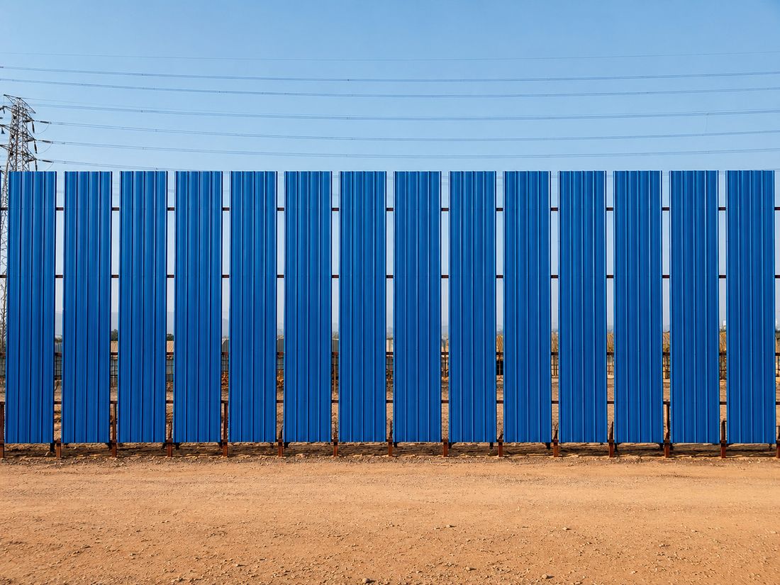 GI Sheet Fencing fabricated by EAZINFRA
